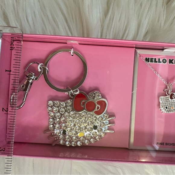 New gorgeous Hello Kitty keychain and necklace set,rhinestones,sparkling✨ - Picture 7 of 11